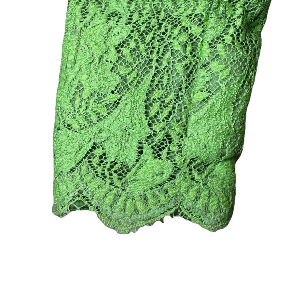 Gorgeous Vtg 1996 Gianni Versace Lime Green Lace Goose Down Puffer Jacket S/M - Picture 2 of 16